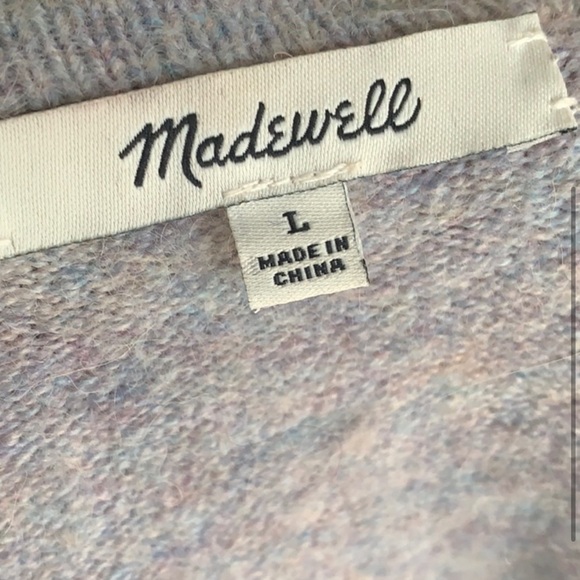 Madewell Open Front Pastel Space Dye Sweater L EUC - Picture 2 of 5